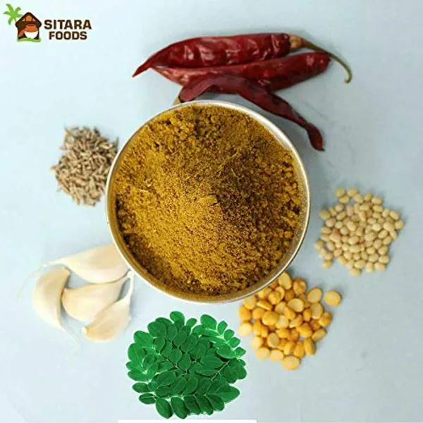 SITARA FOODS Leaves Powder Munagaku Karam Podi Drumstick Moringa 250 gm