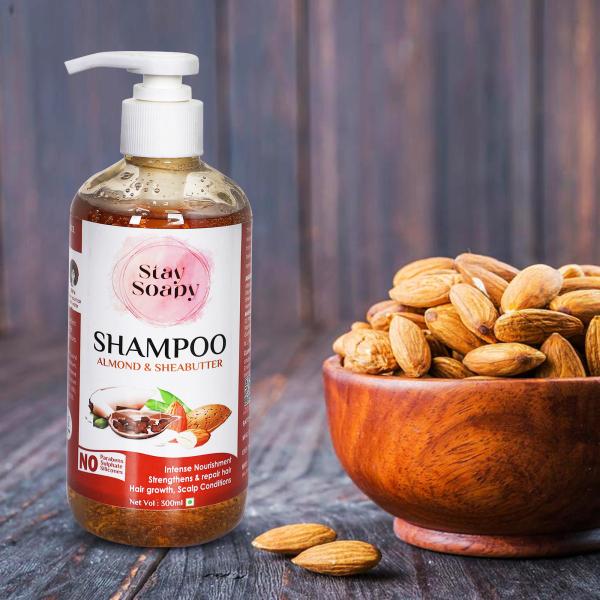 Stay Soapy Combo Pack of Almond & Shea Butter Shampoo 300 ML Pack of 3