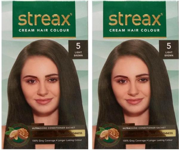 Streax Light Brown Hair Color For Men And Women, 120 Ml (Pack Of 2) -  JioMart