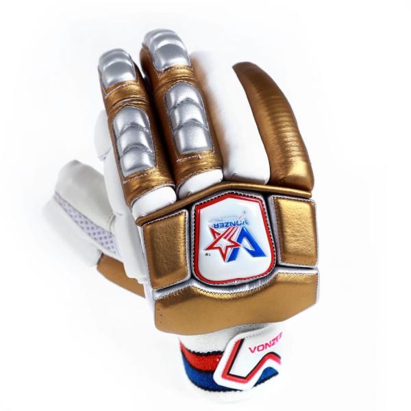 VONZER Sports Leather Cricket Batting Gloves Right Hand Cricket Gloves