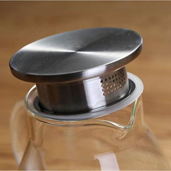 Cracker Transparent Steel Hot Water Glass Jug Milk Carafe With Lid For