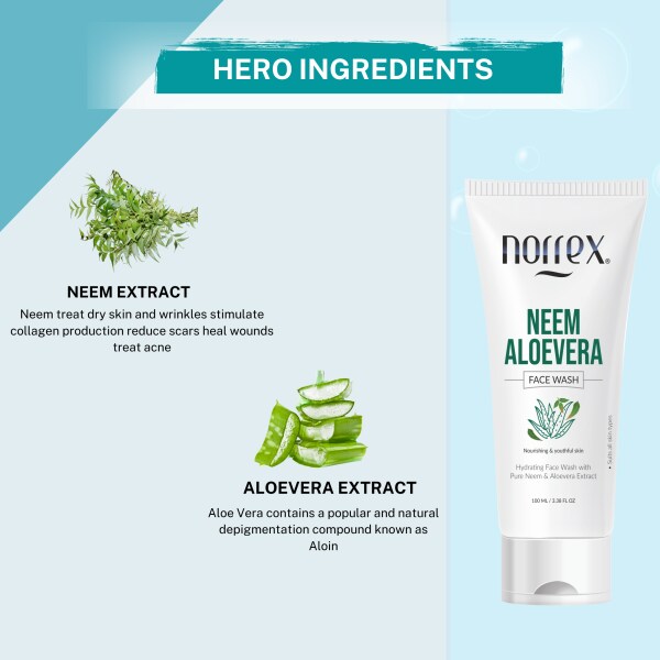Norrex Neem Aloevera Face Wash (100 ml) JioMart