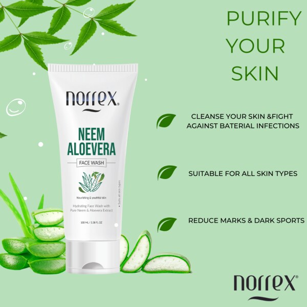 Norrex Neem Aloevera Face Wash (100 ml) JioMart