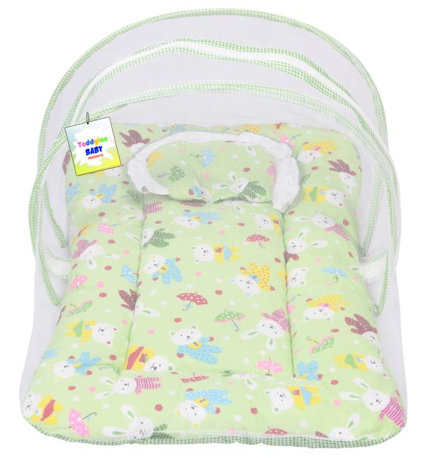 Toddylon New Born Baby Bedding Set Mosquito Net Bed & Sleeping Bag Combo for 06 Months Baby Boy