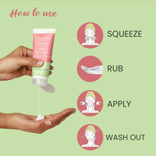 Glamveda Watermelon & Collagen Firming Face Wash JioMart