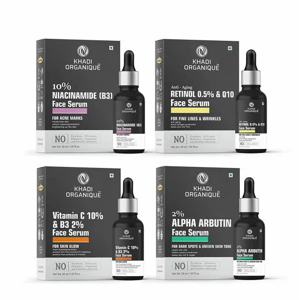 Khadi Organique Niacinamide, Vitamin C, Retinol & Alpha Arbutin Face