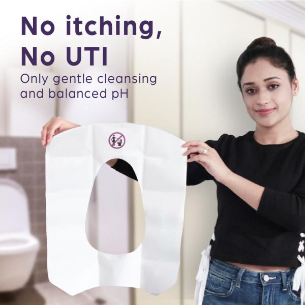 Sanfe Disposable Toilet Seat Guard (60 Sheets) No Direct Contact with
