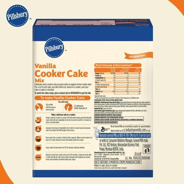 Pillsbury Vanilla Cooker Cake Mix, (Pack of 4 159 Gm Each) JioMart