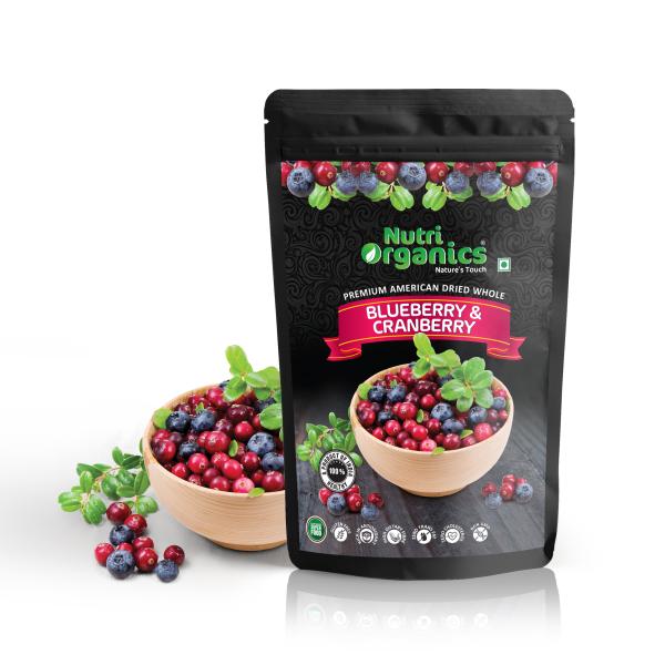 Nutri Organics Dry Fruits Dried Cranberry and Blueberry Mix 1 kg JioMart