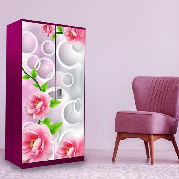 WallWear Almirah Stickers Self Adhesive Almirah Door Sticker