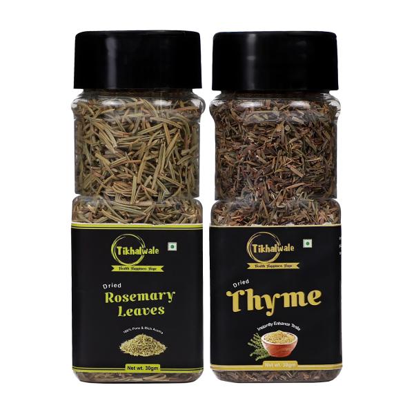 Tikhalwale Combo of Rosemary Leaves 30gm and Dried Thyme 30 gm JioMart