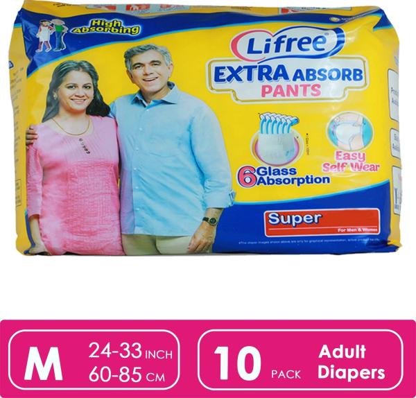 LIFREE Disposable Adult Diapers Medium 20 pc. JioMart