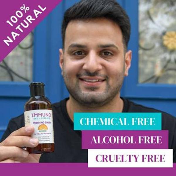 Immuno Wellness MORNING SWISH Ayurvedic Oil Pulling Mouthwash (Fresh