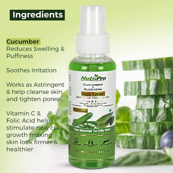 NutriPro VitaminC Face Wash With Cucumber & Aloevera Toner 240ML