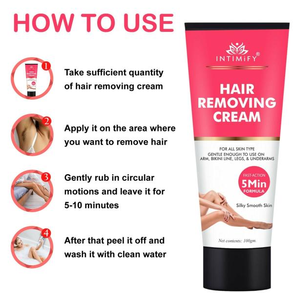 Intimify Hair Removing Cream works as hair remover, hair remove cream, Whitening & Brightening