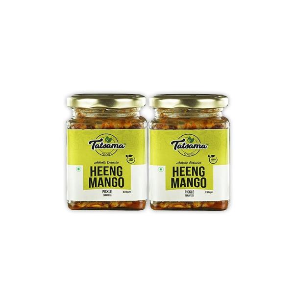 Tatsama Foods Heeng Mango Pickle 220 gm (Pack of 2) Oil Free No