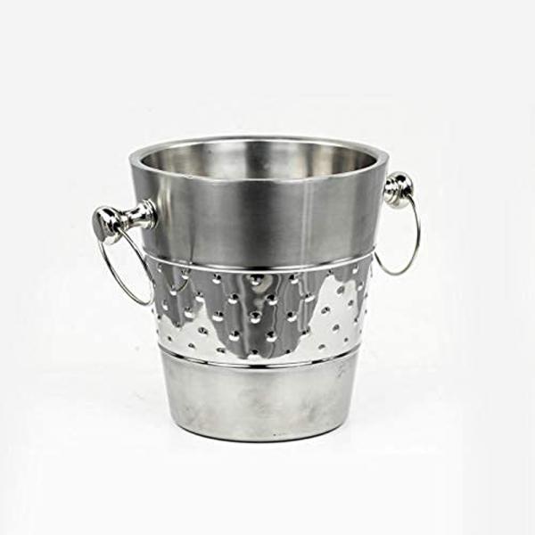 Alessi 1 Set Sturdy Champagne Bucket Water Storage Bucket Ice Bucket for Home Silver 
