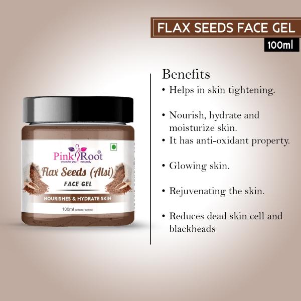 Pink Root Flax Seeds Face Gel 100 ml JioMart