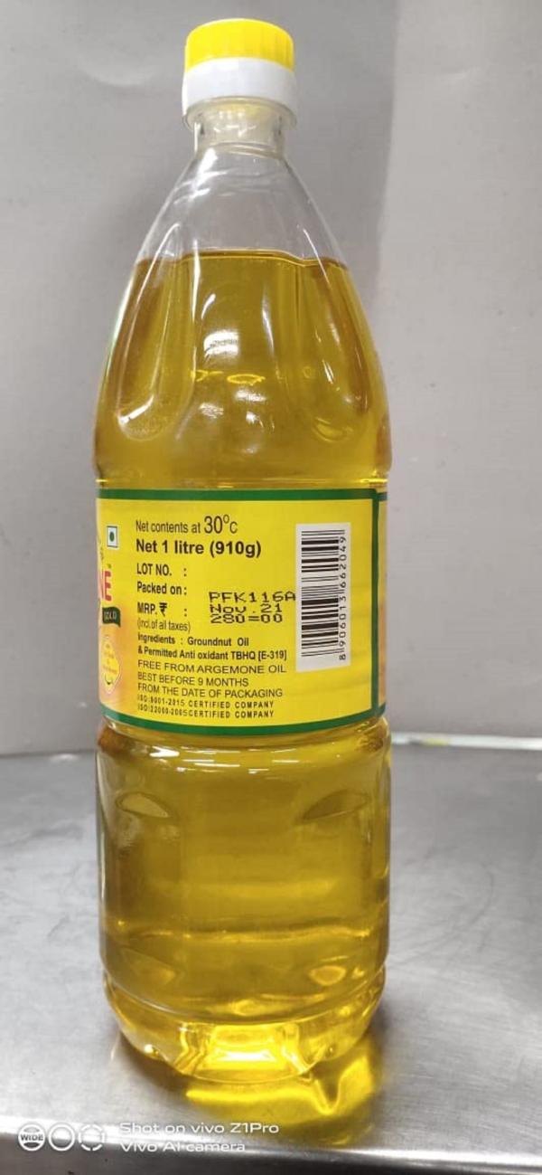 Postline Filtered Groundnut Cooking Oil 1 Litre Bottle JioMart