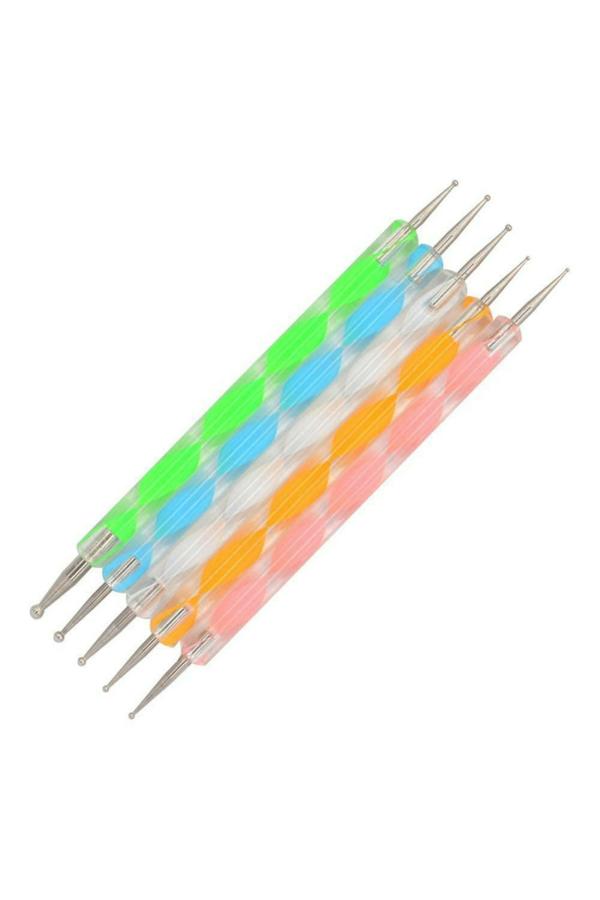 Sminakh Multicolor 5 Two Way Dotting Pen Tool Multi Functional Cuticle