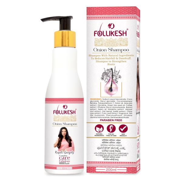 Follikesh Onion Hair Shampoo - Red Onion Shampoo for Hair Fall Control,  Reduce Dandruff & Promotes Hair Growth - 200ml - JioMart