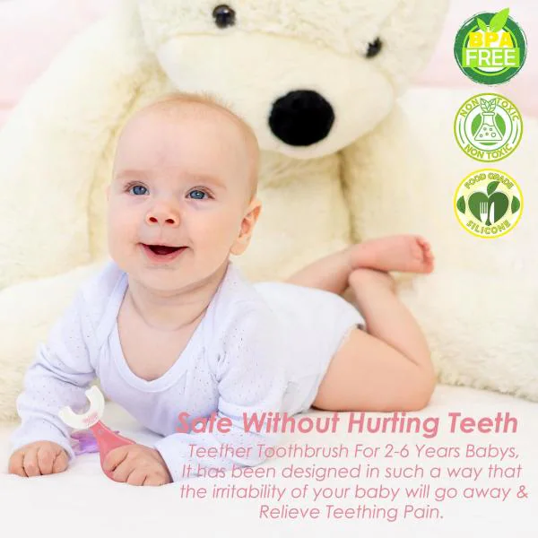 Bembika Small Pink Silicone Baby Teether Toys Heart Shape For Kids