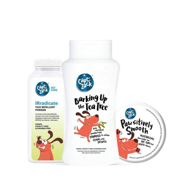 Captain Zack Classic Combo Dog Shampoo Tick And Flea Powder And Paw
