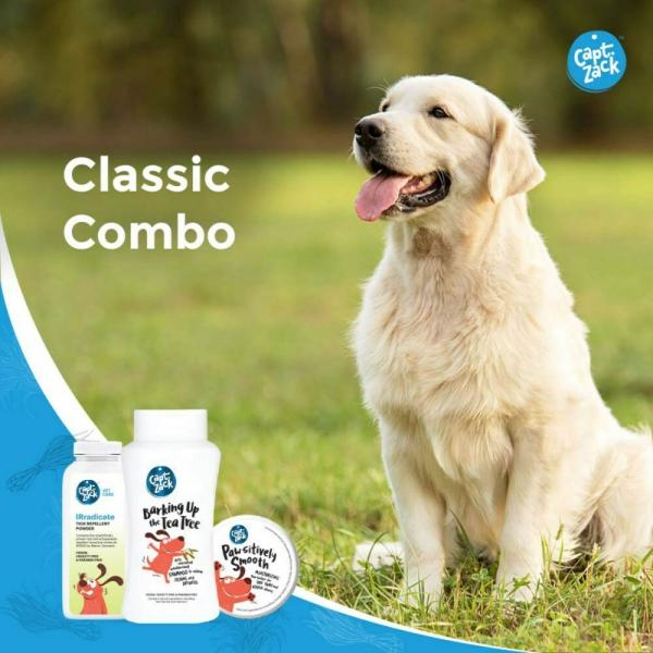 Captain Zack Classic Combo Dog Shampoo Tick And Flea Powder And Paw