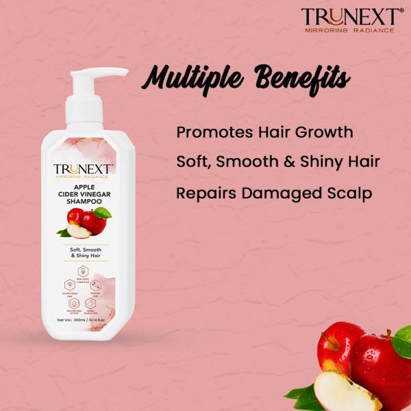 Trunext Apple Cider Vinegar Shampoo, For Dull and Dry Hair, For Men And