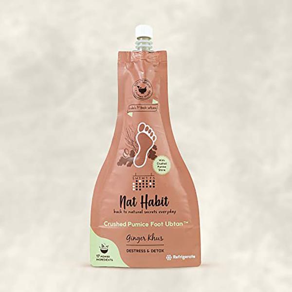Nat Habit Fresh Ginger Khus Foot Ubtan, Foot Scrub with Crushed Pumice