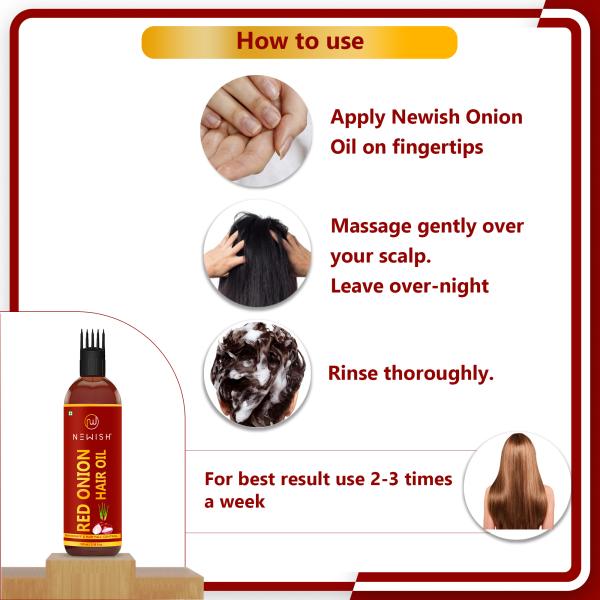 Newish Onion hair oil for hair growth (100ml - PACK OF 2) - JioMart