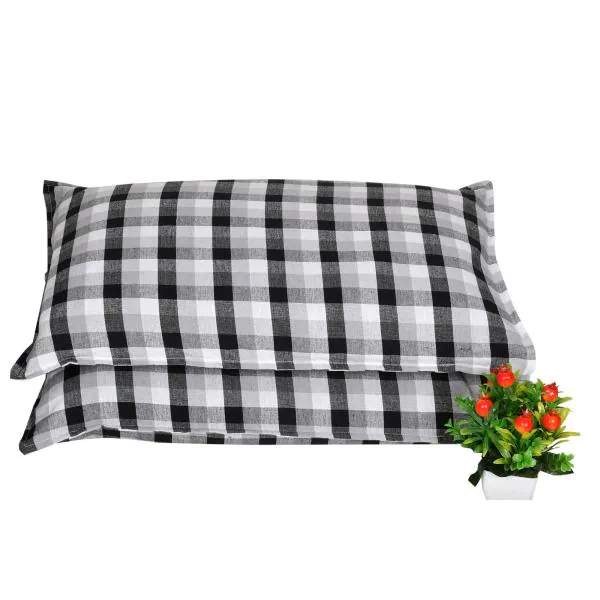 CRAZYWEAVES 100 Cotton Handloom Khadi Pillow Covers Cotton Pillow
