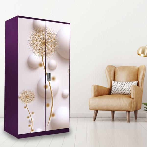 WallWear Almirah Stickers Self Adhesive Almirah Door Sticker