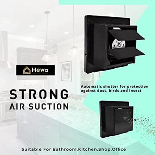 HEWA Eros 6 inch 150mm (square) Exhaust fan for kitchen bathroom office