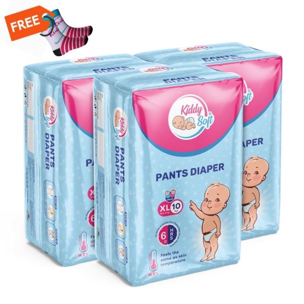Kiddysoft Baby Pants Diaper Extra Large Pack of 3 Each 10 Pieces