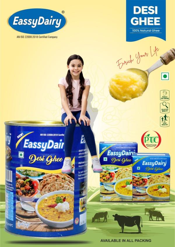 Eassy Dairy 1 L Desi Ghee Premium Desi Ghee Immunity Booster Tin