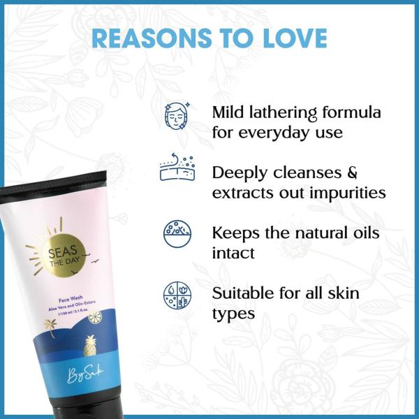 BySak Seas The Day Face Wash for All Skin Types with Aloe Vera 150 ml