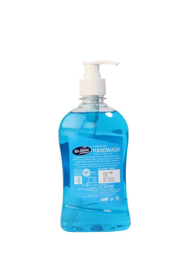 WE SHINE HAND WASH TRANSPARENT 500 ml. BLUE JioMart