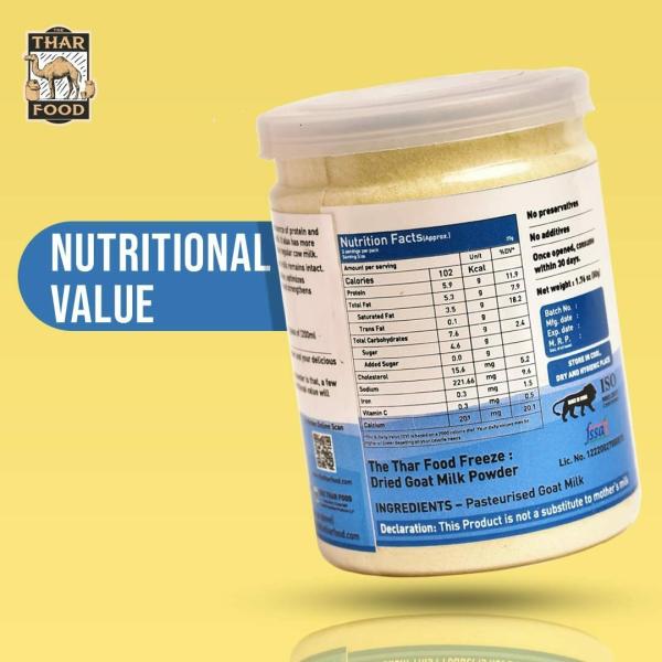 The Thar Food Pure & Natural Goat Milk Powder Freeze Dried Everyday
