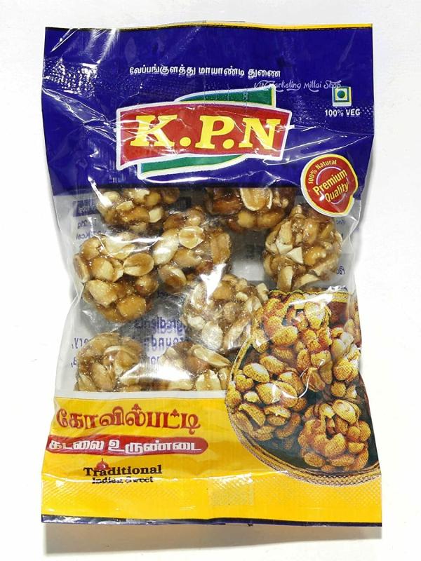 KPN Kovilpatti Kadalai Urundai (Groundnut Chikki Candy Balls) Burfi