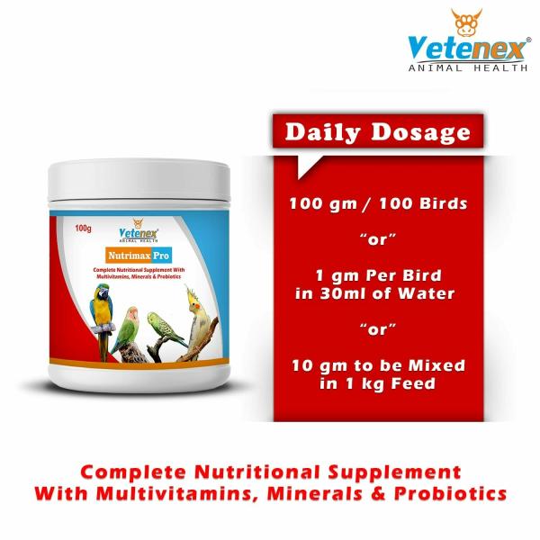VETENEX Nutrimax Pro Birds Complete Nutritional Supplement with