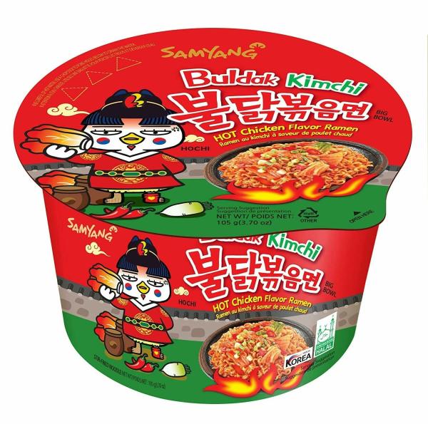 Samyang Big Bowl Buldak Kimchi Hot Chicken Flavour Raman Cup Noodle