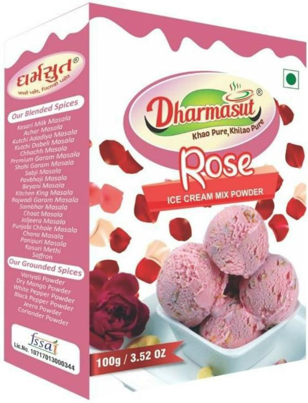 Dharmasut Vanilla, Butterscotch, Chocolate, Rose, Strawberry Ice Cream