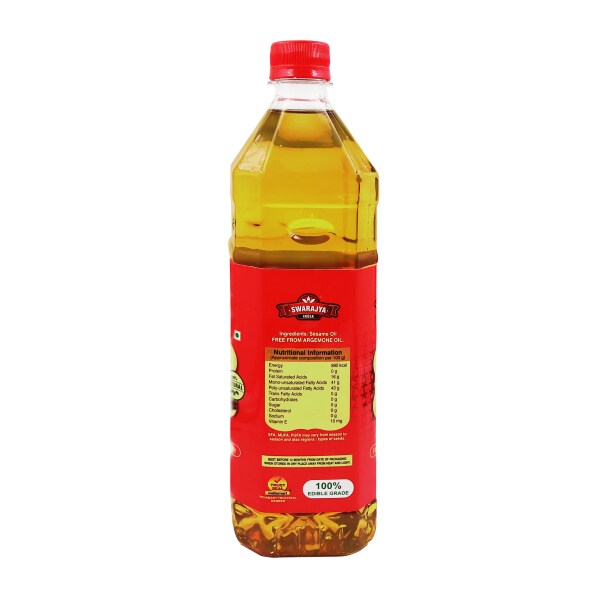 Swarajya India Sesame Edible Oil For Cooking 1 litres JioMart