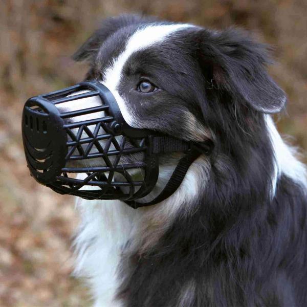 Trixie Plastic Enclosed Fully Adjustable Dog Muzzle 31 cm Large JioMart