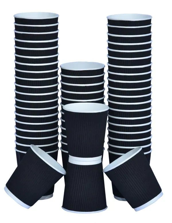 SEZ Ripple Paper Disposable Coffee Cups for Event Wedding Party240 Ml