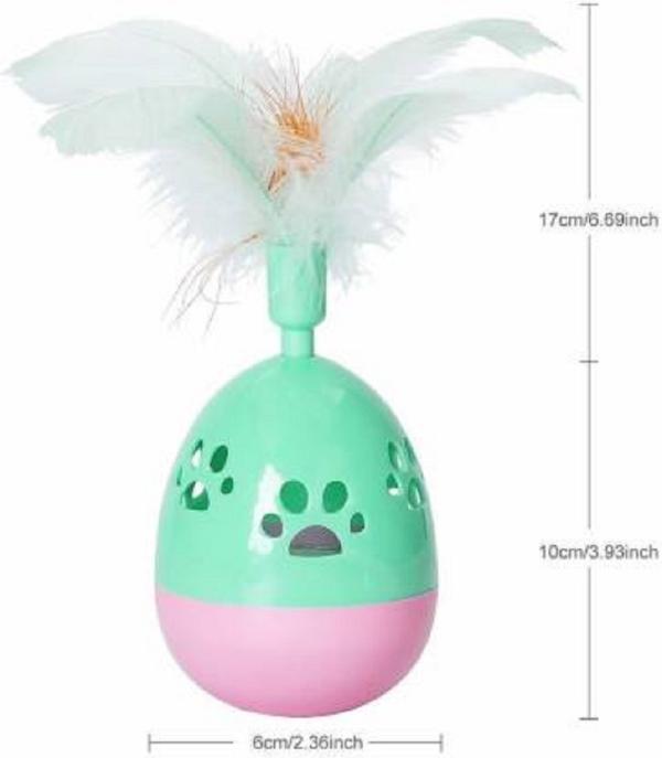 Emily Pets Cat Toy Interactive Rolly Polly Tumbler with Feather Toy