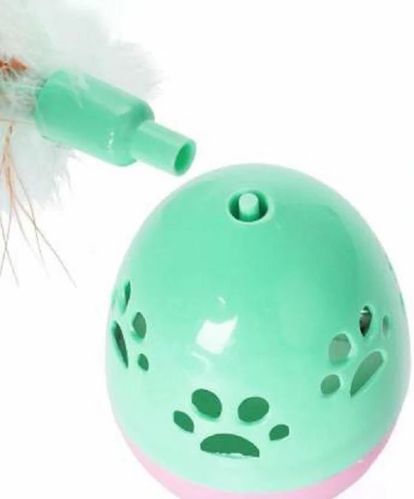 Emily Pets Cat Toy Interactive Rolly Polly Tumbler with Feather Toy