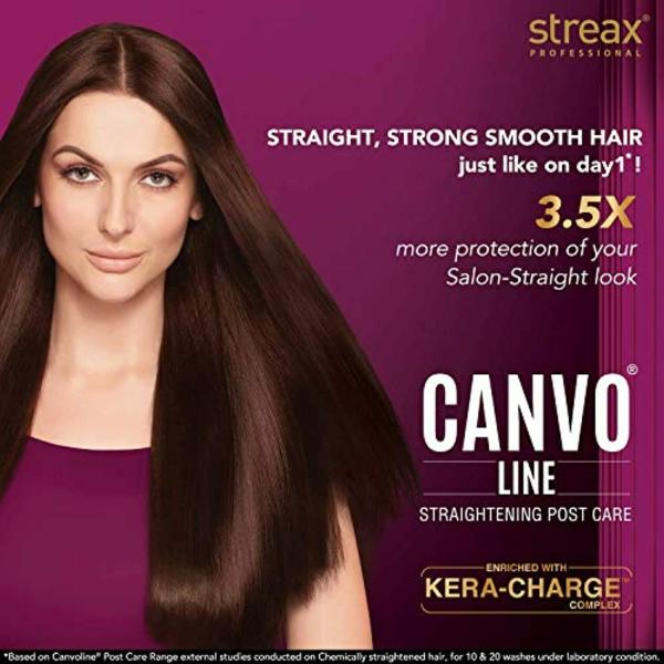 Streax Professional Canvoline for Straightening Hair 600 ml (Pack of 3