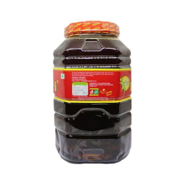 Pansari Kachi Ghani Mustard Oil 2L Jar Sarso Cooking Oil Good for
